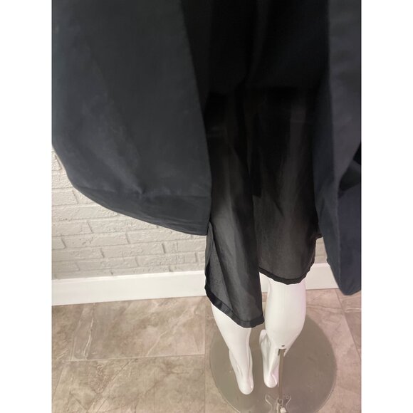 Couture Brooch Women Black Pleated Cinch Waist Dress Size 38 (M) - Picture 9 of 12